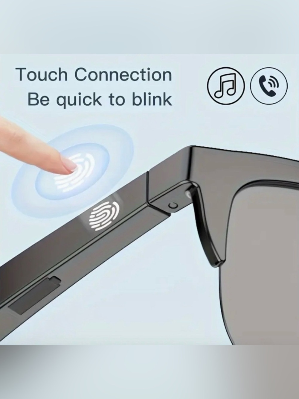 AI Wireless Bluetooth Smart Sunglasses Translating Connect to Phone - Picture 3 of 10